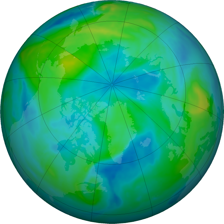 Arctic ozone map for 24 September 2022